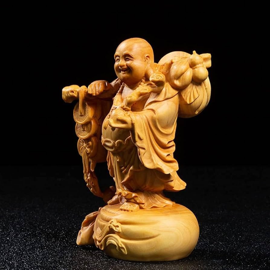 仏像 木彫り ミニ 七福神 置物 布袋 高級天然ツゲ木彫り 布袋様 高さ13cm Amazon｜仏像 木彫り ミニ 七福神 置物 布袋 高級天然ツゲ木彫り