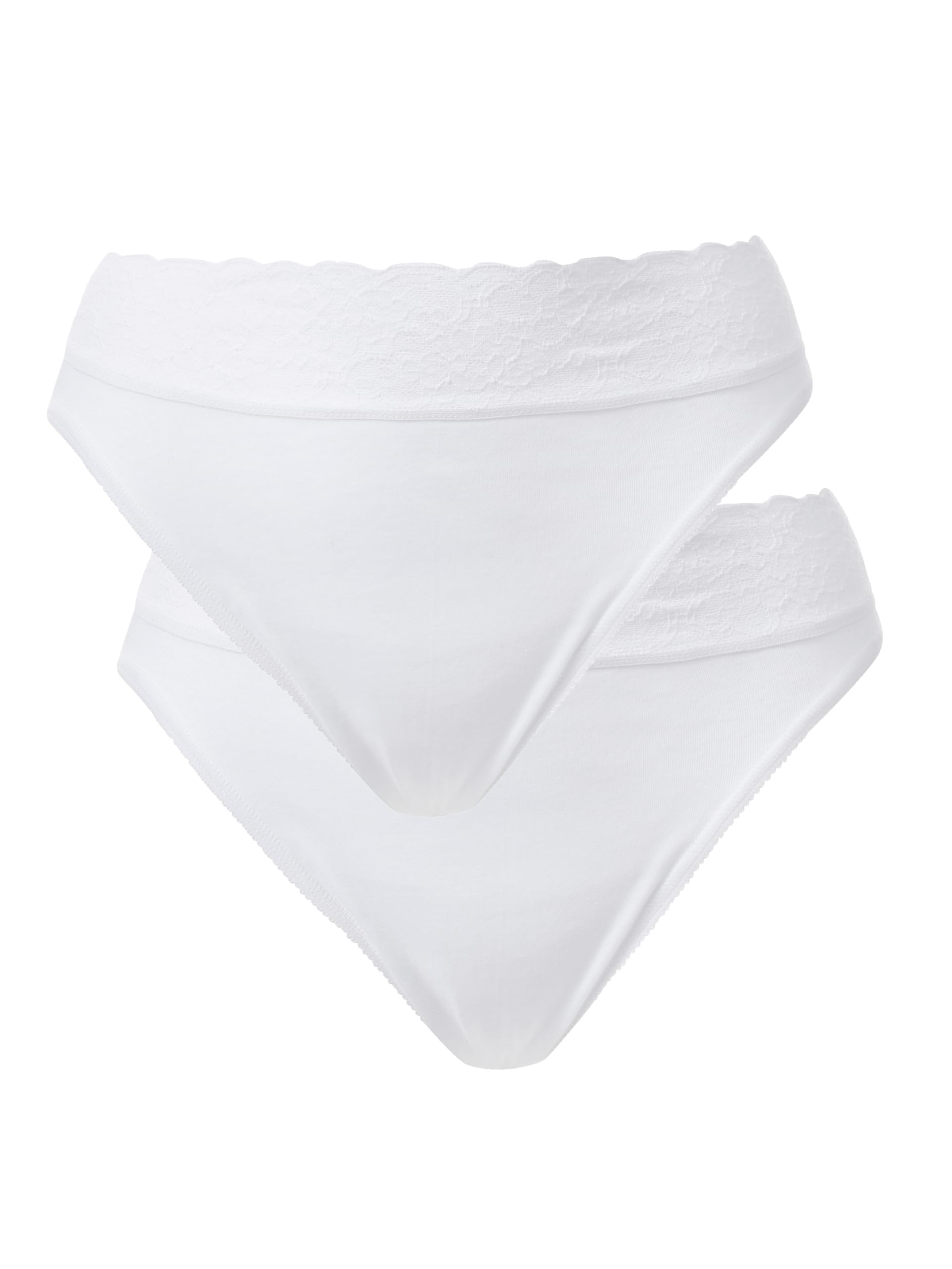 Calida Women's White Iconics Briefs (Pack Of 2), 40-42