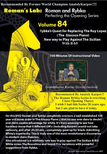 Roman's Labs: Vol. 84, Rybka's Quest to Replace The Ruy Lopez Chess DVD
