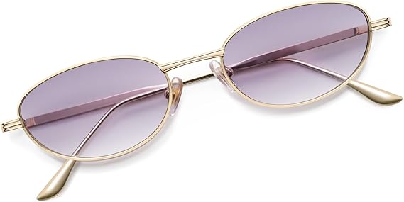 Retro Oval Sunglasses for Women Trendy Classic Shades Y2k Sunnies AP3747