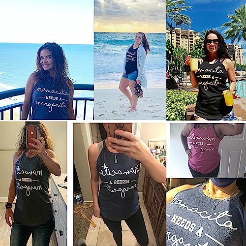 Mamacita Needs a Margarita Women Funny Shirts Workout Tops Graphic Beach Holiday Outfit Tees3