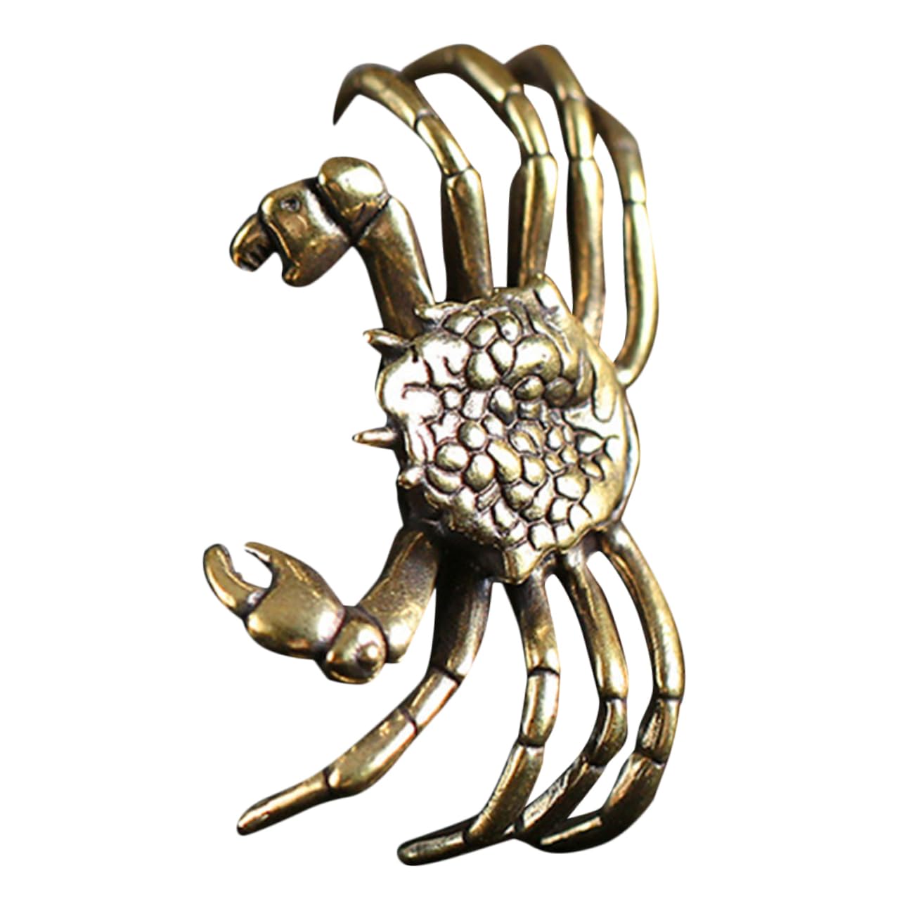 ZXQUEGF Retro-Krabben-Ornament, Krabben-Skulptur, Retro-Tierskulptur, Desktop-Krabben-Statuen, Feng Shui Krabben-Ornament, chinesische Feng Shui-Krabbe, Gold, Reichtum, Statue, Retro-Krabben-,