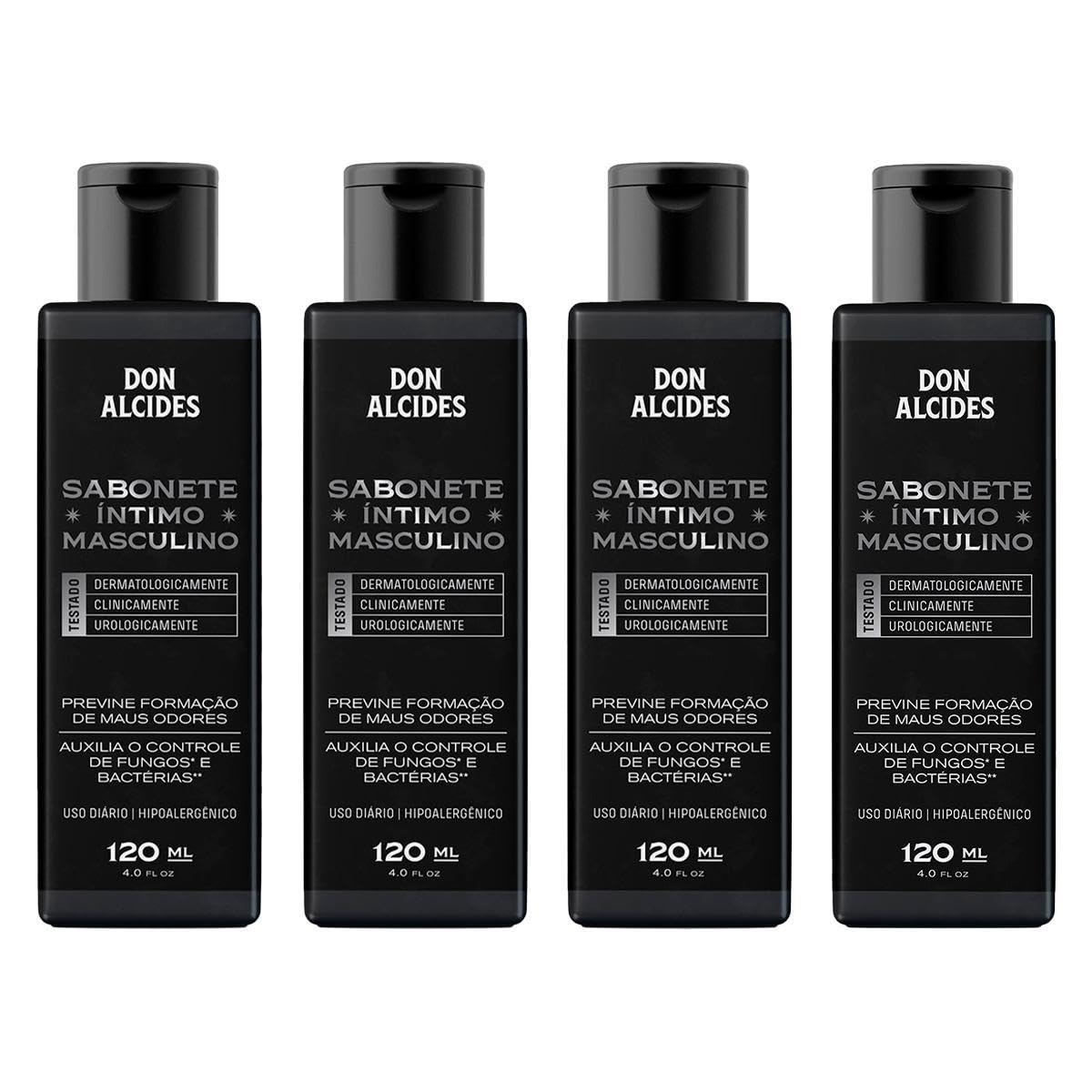 Kit 4x Sabonete Íntimo Masculino Sem Perfume Don Alcides