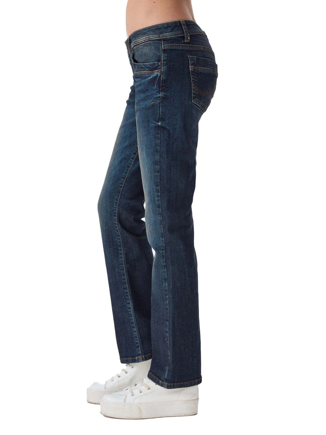 LTB damskie dżinsy Valerie Bootcut Fit spodnie jeansowe ze stretchu, głęboki ściągacz, bawełna niebieska, w24 w25 w26 w27 w28 w29 w30 w31 w32 w33 w34