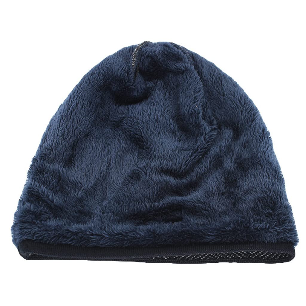Moda Uomo Adulto Uomo Inverno Cappello Caldo for Unisex Maglia Casual Berretti Casual Skullies Cotone Cappelli di Lana Marca Solido all'aperto(3-Pack)