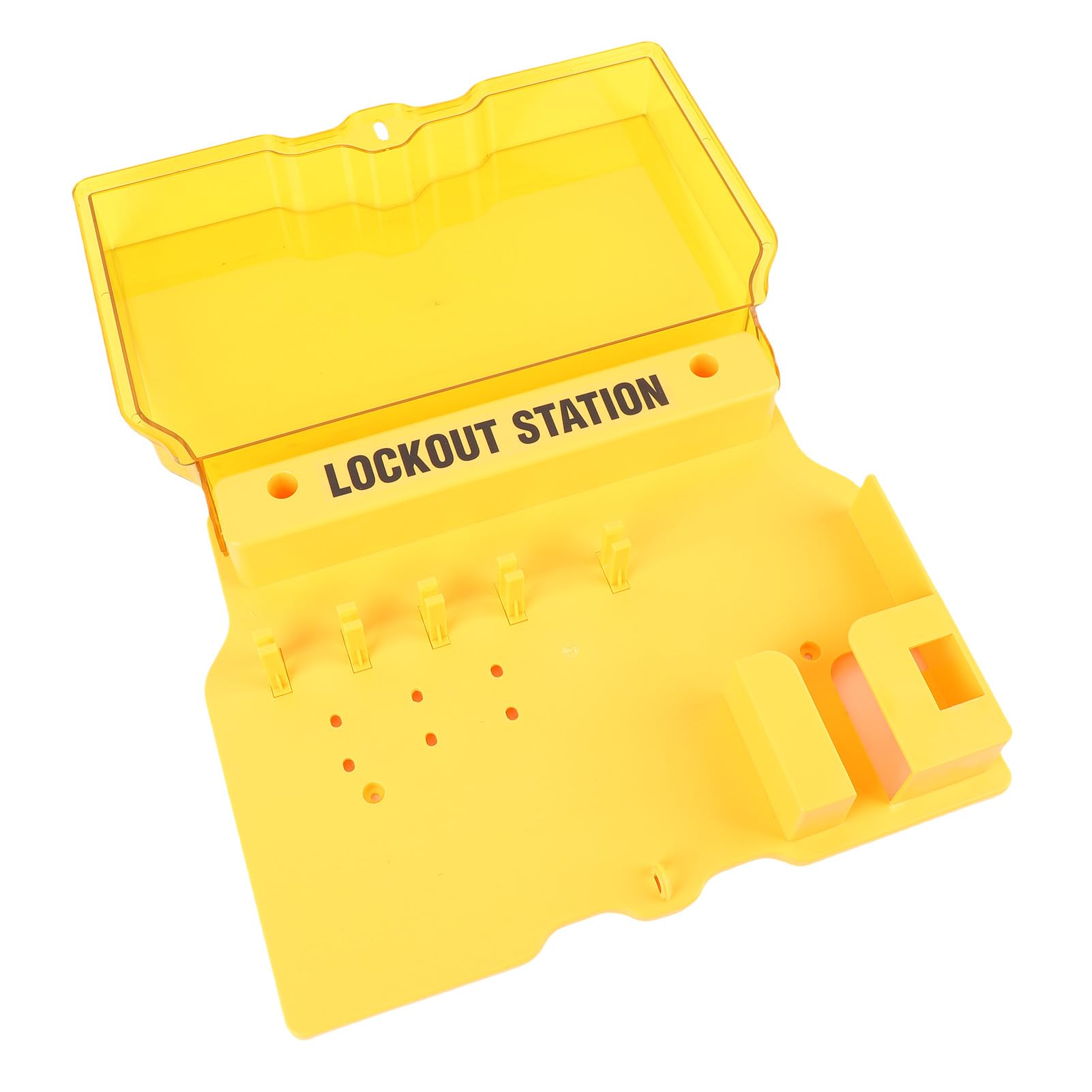 Lockout Tagout Station, Lockout Tag Out Kit Board mit 2 Haspen und 10, transparente Abdeckung Wandmontage Lockout Sicherheitsversorgung