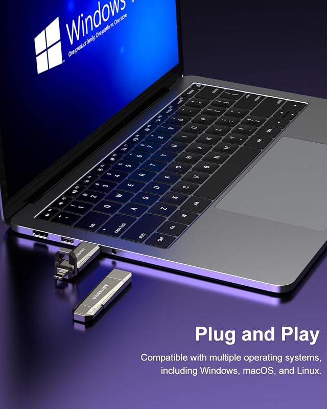 Vansuny 256GB USB-C Pendrive 1000MB/s Külső SSD iPhone Android Laptop