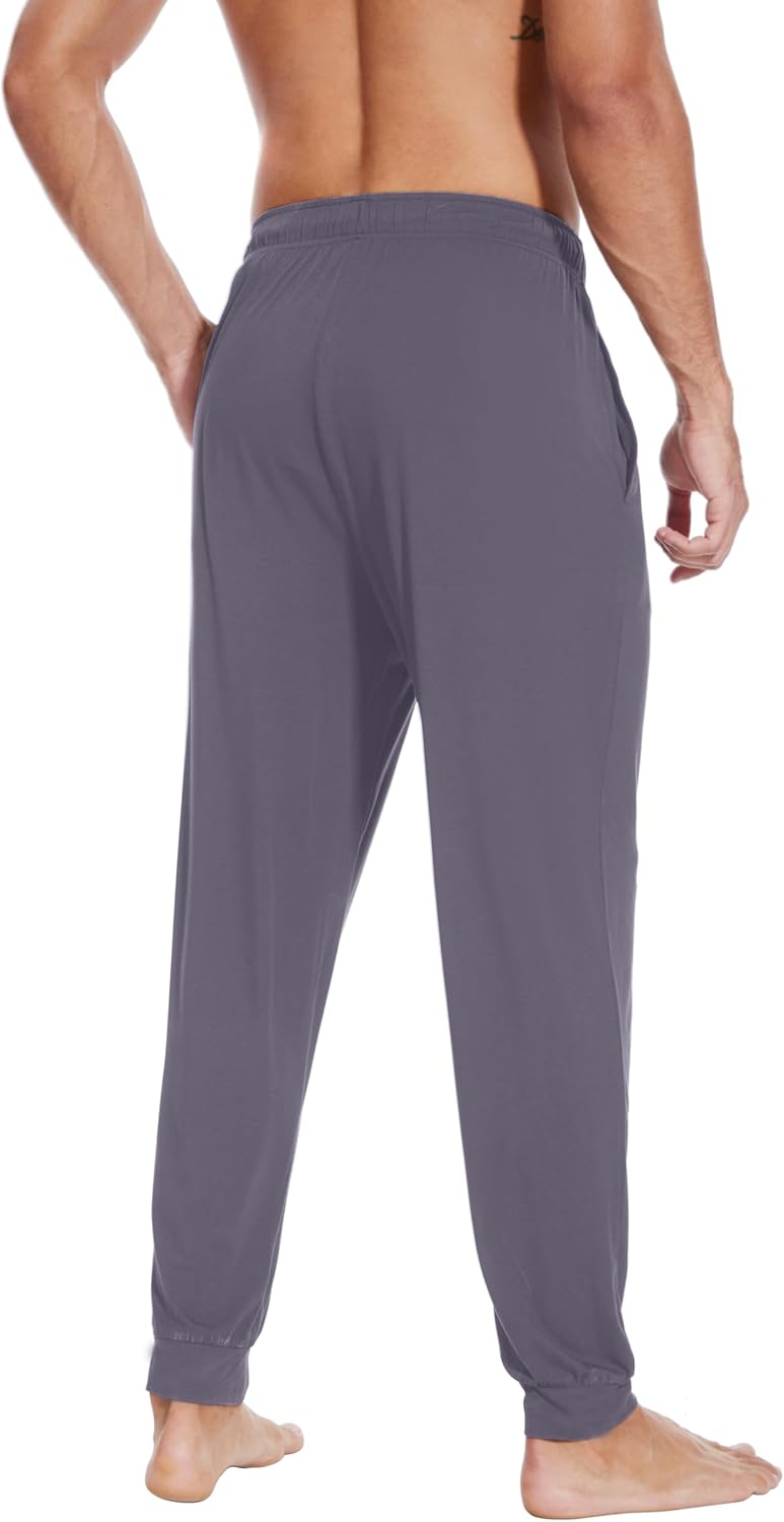 WiWi Men's Bamboo Viscose Pajama Jogger Pants Soft Lounge Bottoms Sleep Long Pj Joggers Sweatpant S-XXL - Image 4