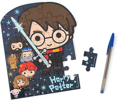 Miniatura 4 de Playhouse Brilla en la oscuridad Harry Potter Chibi - Mini rompecabezas troquelado de 28 piezas para niños