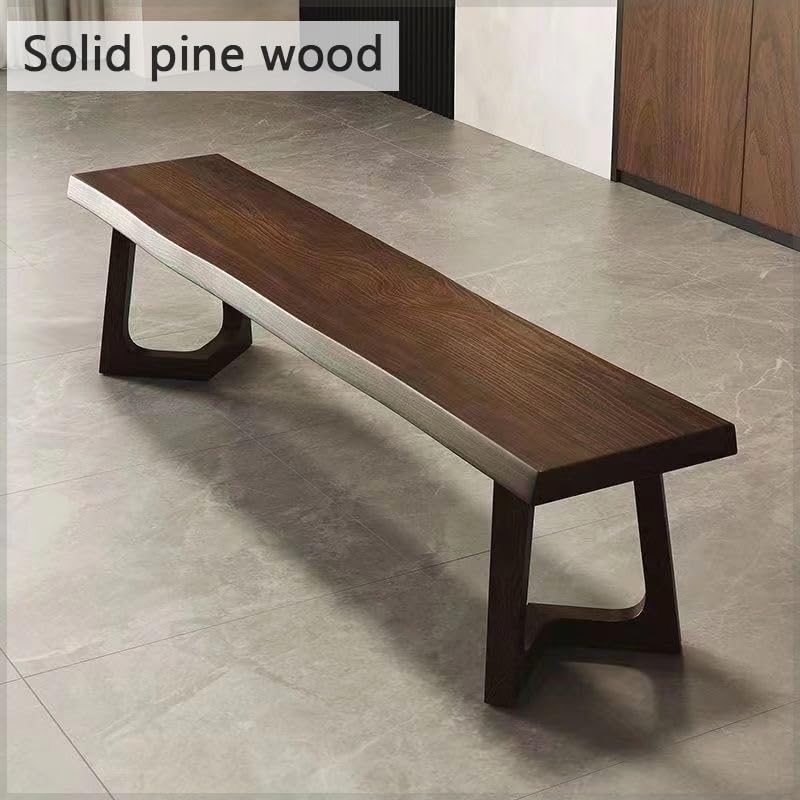 Banco pequeño para entrada en madera natural de alta resistencia 4