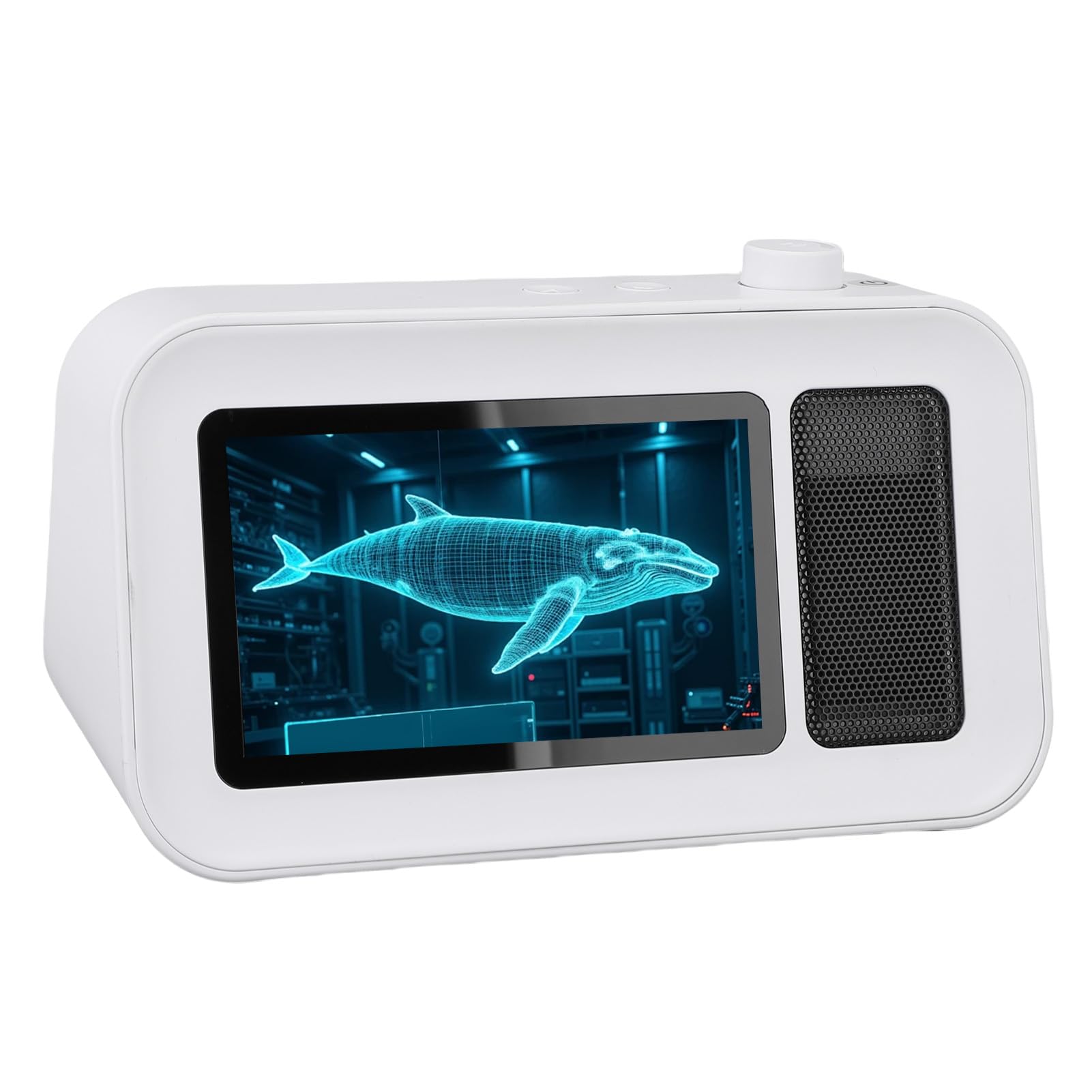 Zunate Lettore Olografico 3D Altoparlante Bluetooth Grafica Straordinaria 1080P per Decorazioni Desktop per Ufficio Domestico ABS 5"