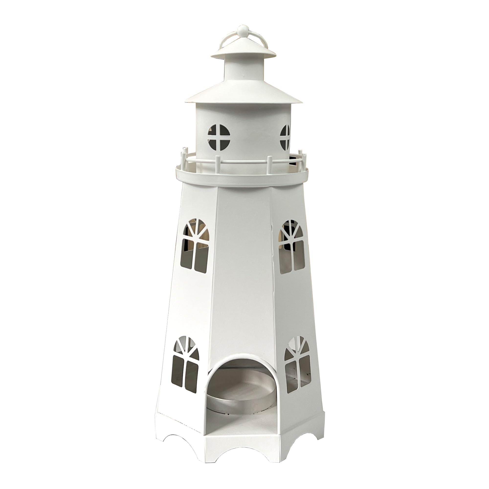 31cm Tall Lighthouse Shaped Tea Light Candle Holder Nautical Ornament for the Home