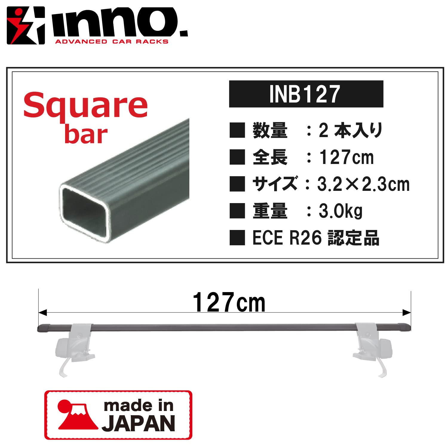 Amazon.co.jp: カーメイト inno(イノー) 車種別 【スクエアタイプ 