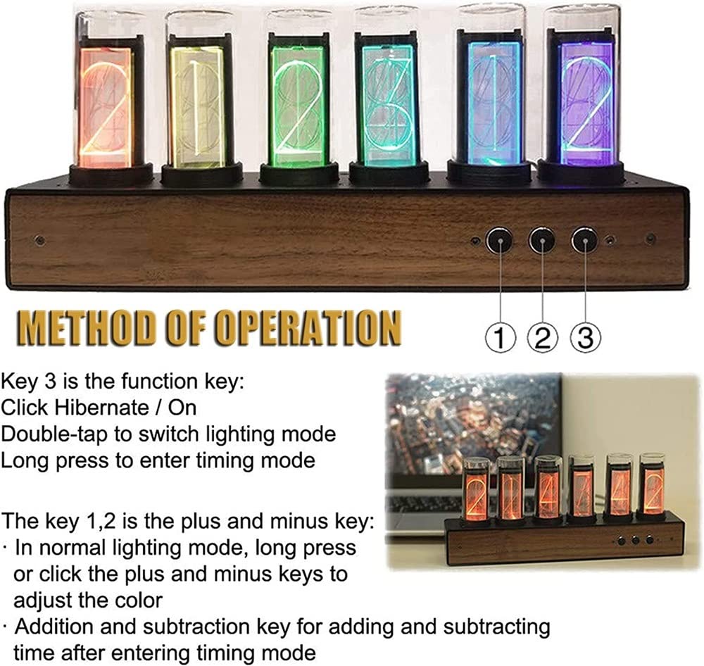 Amazon.co.jp: ニキシー管時計キット、グロー管時計、5V電圧7モード