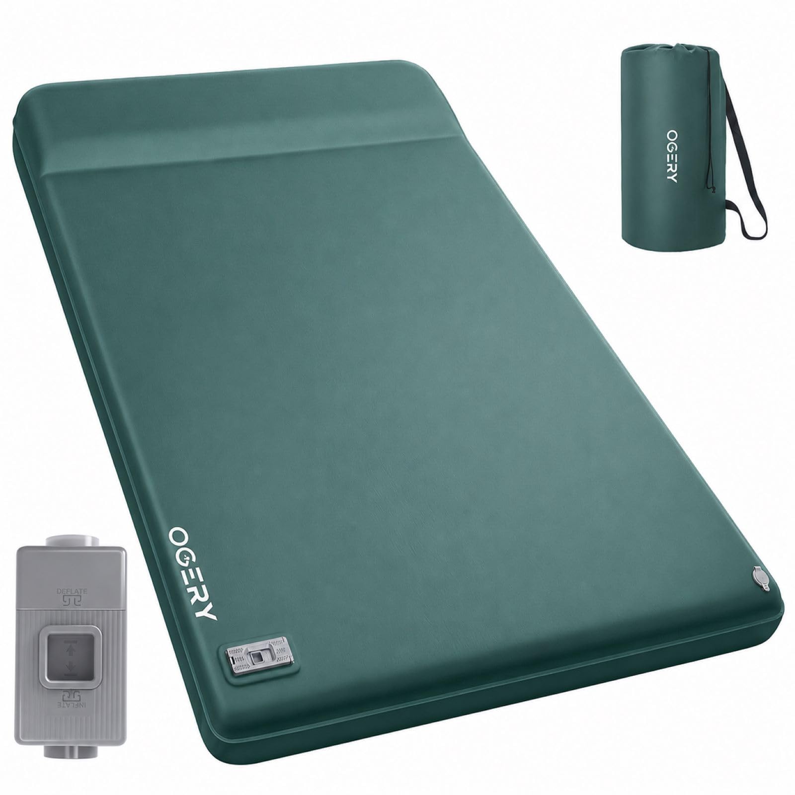 OGERY 3.15" Memory Foam Sleeping Pad, Self-Inflating with Electric Pump