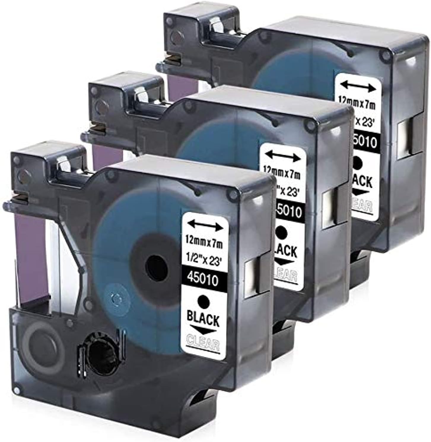 Oozmas Compatible Clear Label Tape Replacement for Dymo D1