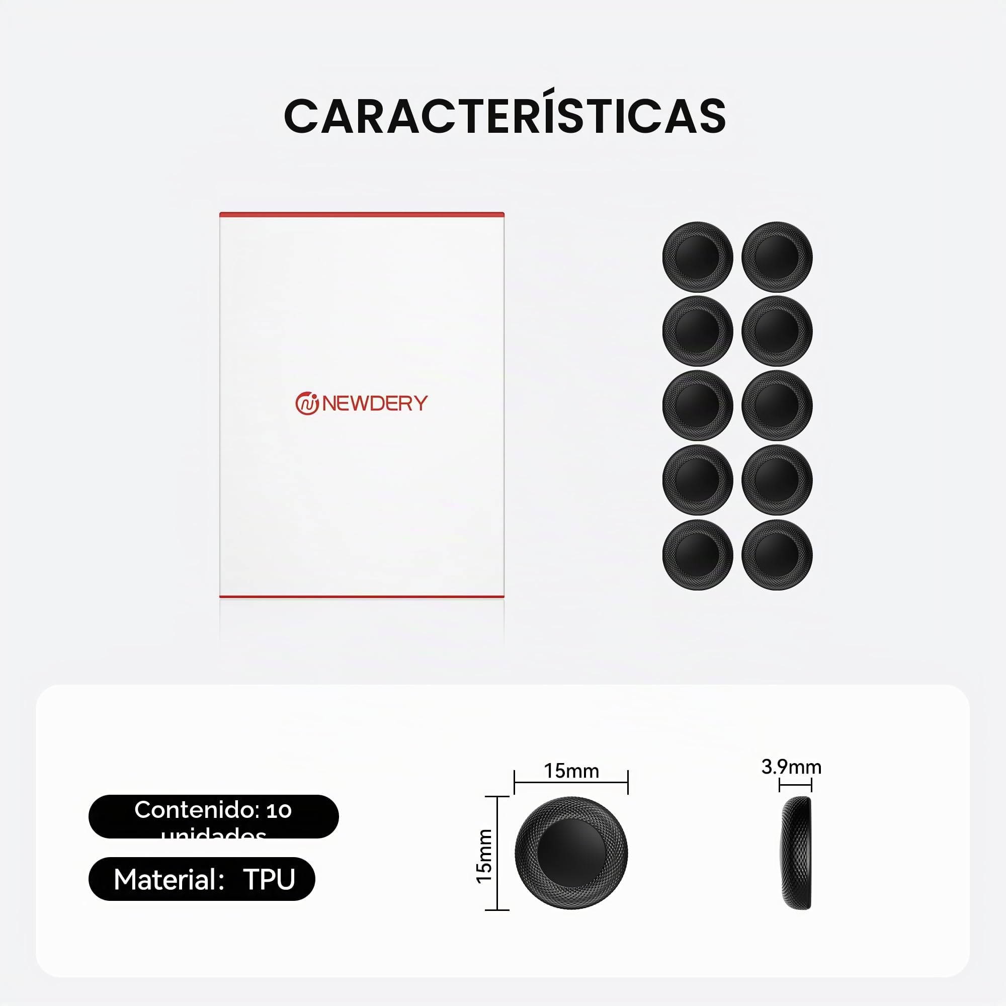 Agarres para el Pulgar para Nintendo Switch - Antideslizantes - Textura láser - Resistentes al Desgaste - Capuchón de Reemplazo Joystick para Mando Switch/OLED/Lite, 10 Tapas