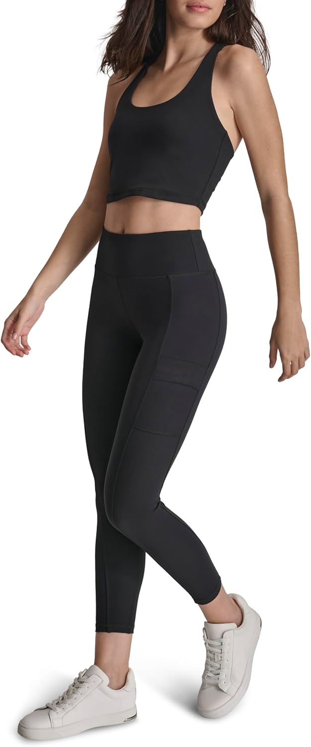 DKNY Womens High Waist 7/8 Cargo Pocket Compression Legging - Image 3