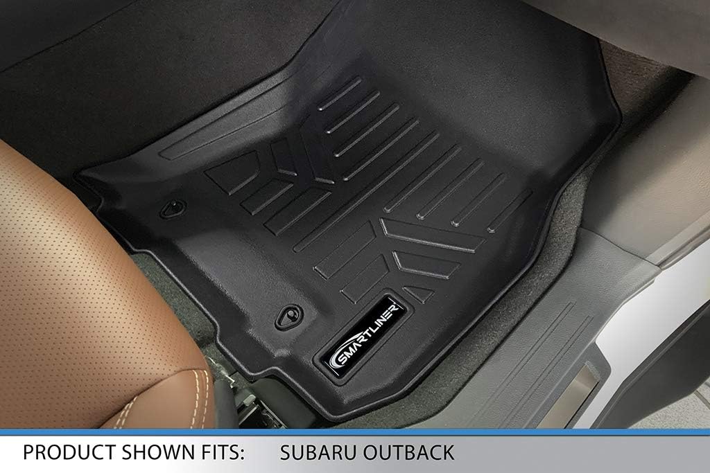 SMARTLINER Custom Fit Floor Mats 2 Row Liner Set for 2015-2019 Subaru Legacy - Image 3