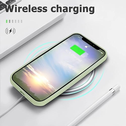 Miniatura 5 de JELE Funda diseñada a prueba de golpes para iPhone 12 Pro Max, funda de silicona líquida con forro de microfibra suave antiarañazos, protección