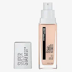 Maybelline NY Base Alta Cobertura Super Stay Active Wear Resistente ao Suor Alta Duração até 30h na Pele, Cor 110 Porcelain, 30ml