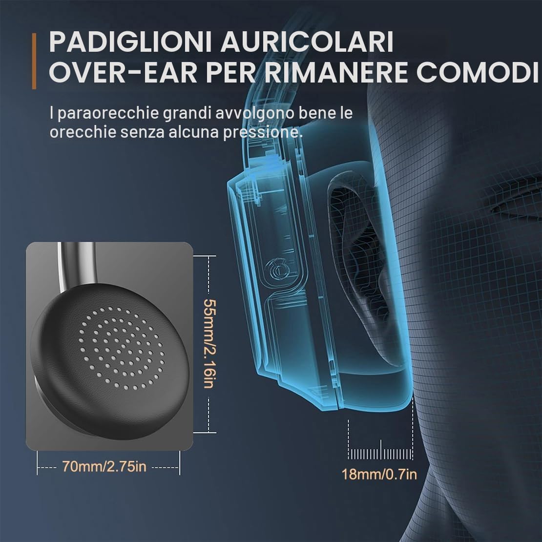 Wantek Cuffie USB con microfono per PC portatile, con cancellazione del rumore, regolabili, per ufficio e lavoro
