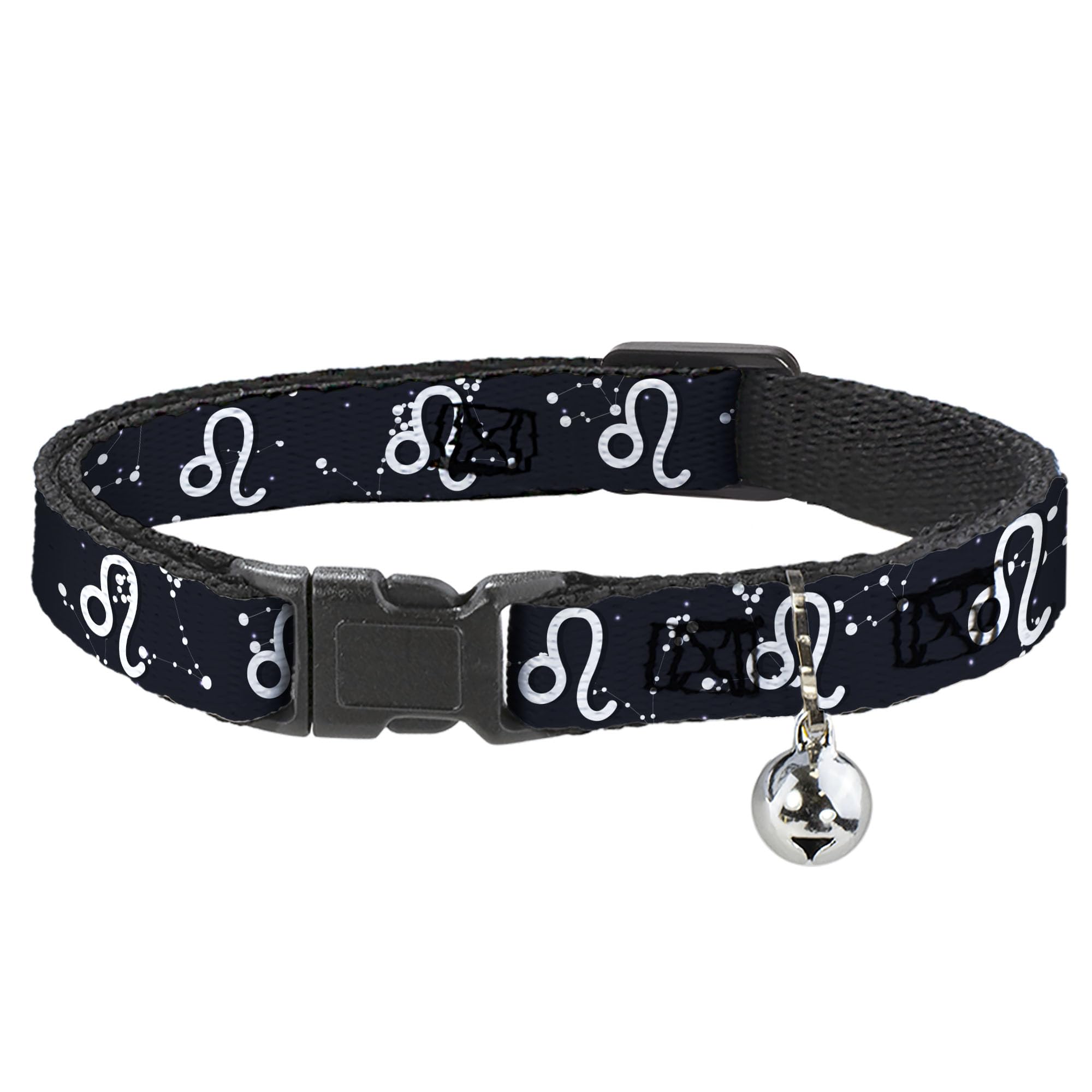 Collar para gato con cierre antiahogo que evita accidentes en cuellos medianos diseño Leo