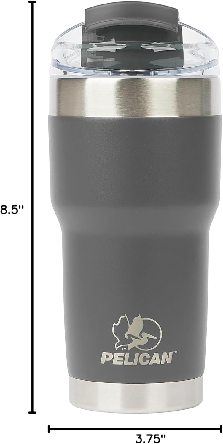 Pelican Hydration Pelican Traveler™ 22 oz Vacuum Insulated Tumbler - Stainless Steel Double Wall Travel with Dual Lid, Powder Coated Insulated Coffee Mug For Hot Cold Drinks, Sirius - Image 10