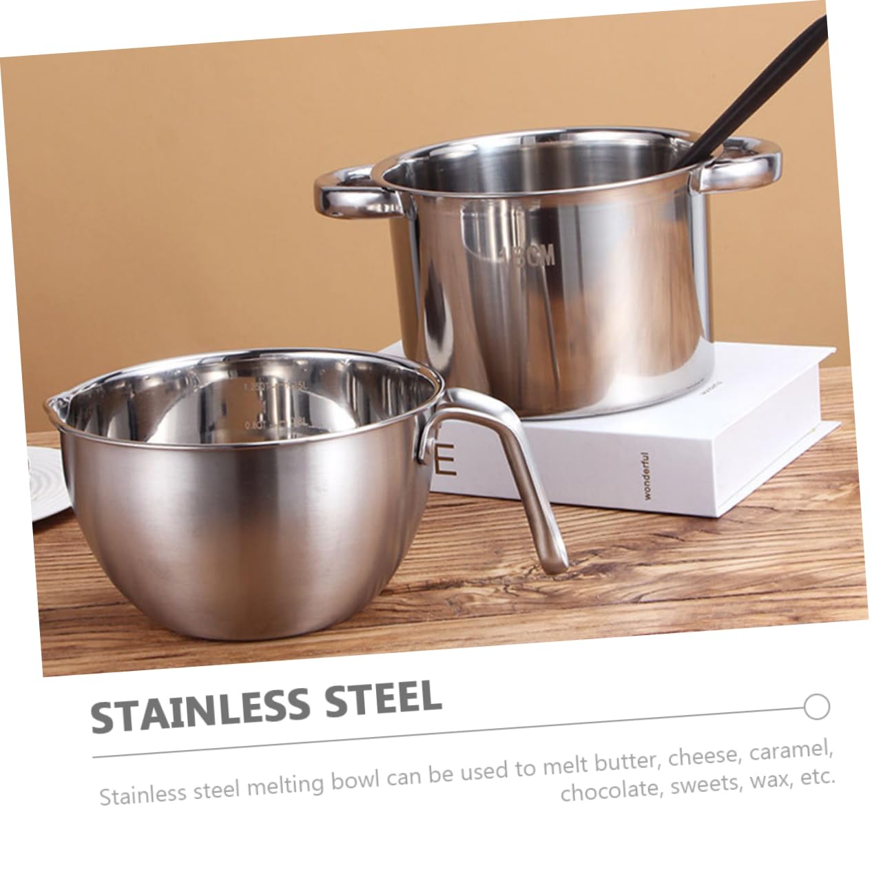 Unomor Candle Melting Pot for Cheese Butter Double Boiler Cheese Melt Pot Kitchen Gadget Stainless Steel