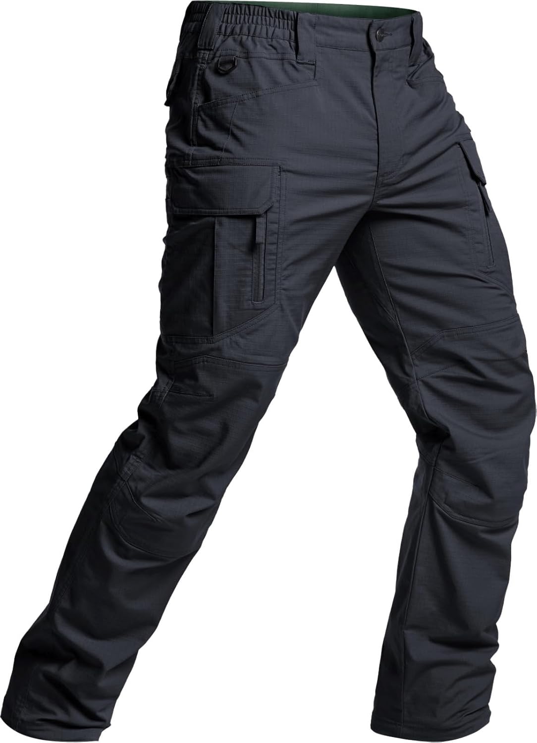 CQR Men's Flex Stretch Tactical Pants, Water Resistant Ripstop Cargo Pants, Lightweight EDC Outdoor Work Hiking Pants - Image 9