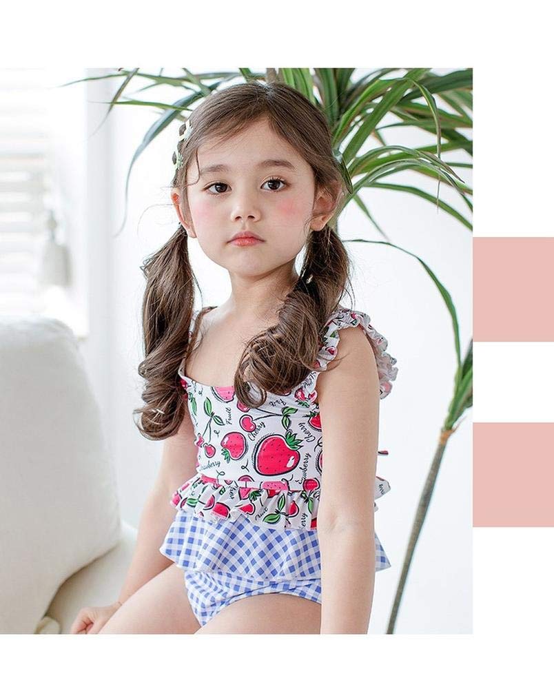 HUGS IDEA Costume Intero Monokini Per Bambina Con Stampa Mucca – Taglie 3-14 Anni, Scollo A V, Asciugatura Rapida