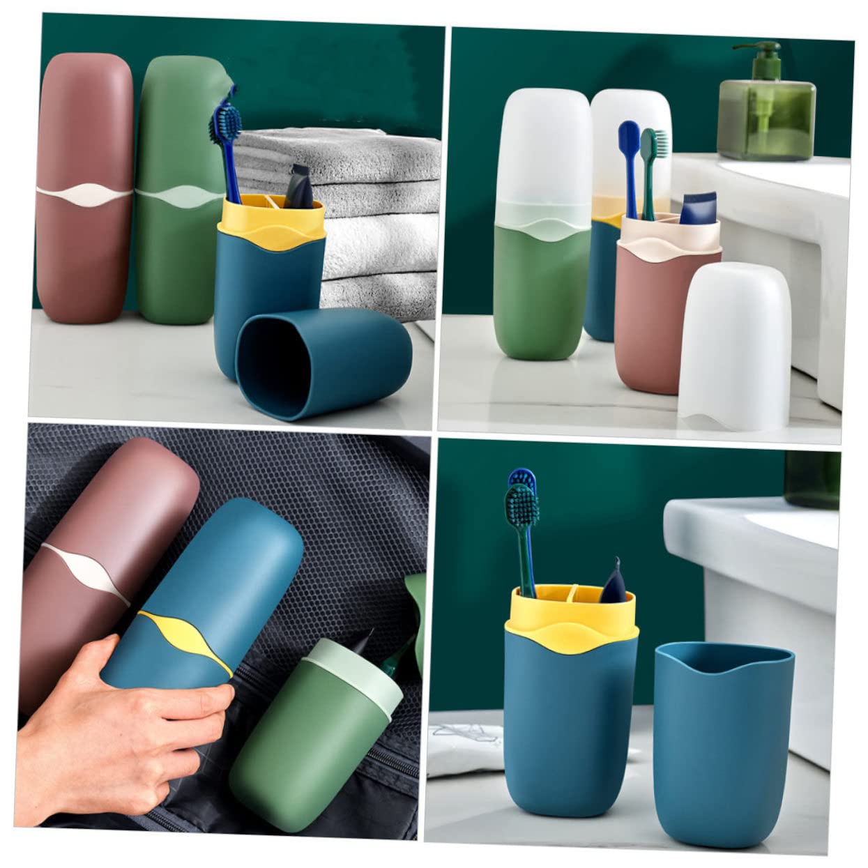 minkissy 6 Soportes para Cepillo de de plástico Simple de Viaje