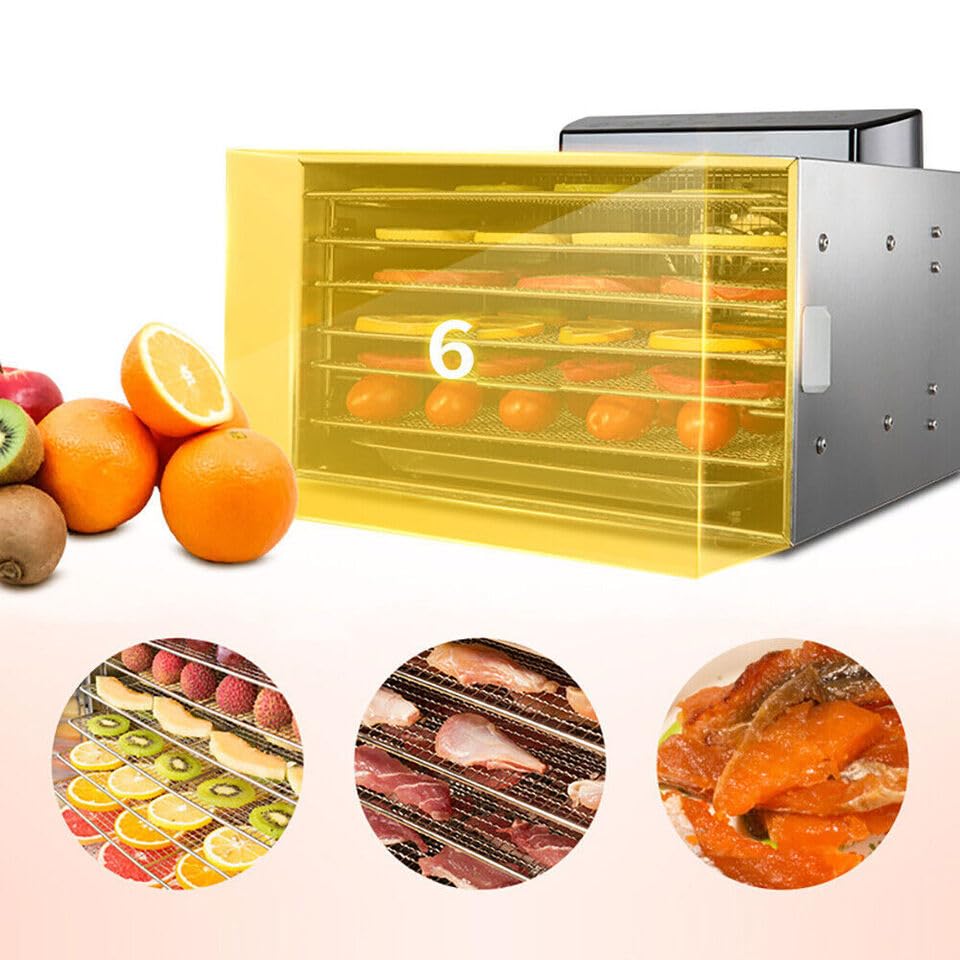Gefriertrockner,6/10 Etagen Dörrautomaten Dehydrator für Lebensmittel Gefriertrockner Für Zuhause 10 Etagen Edelstahl Dörrgerät Dörrapparat Dörrautomat Obsttrockner Dehydrator 30-90℃ (6) – Bild 3