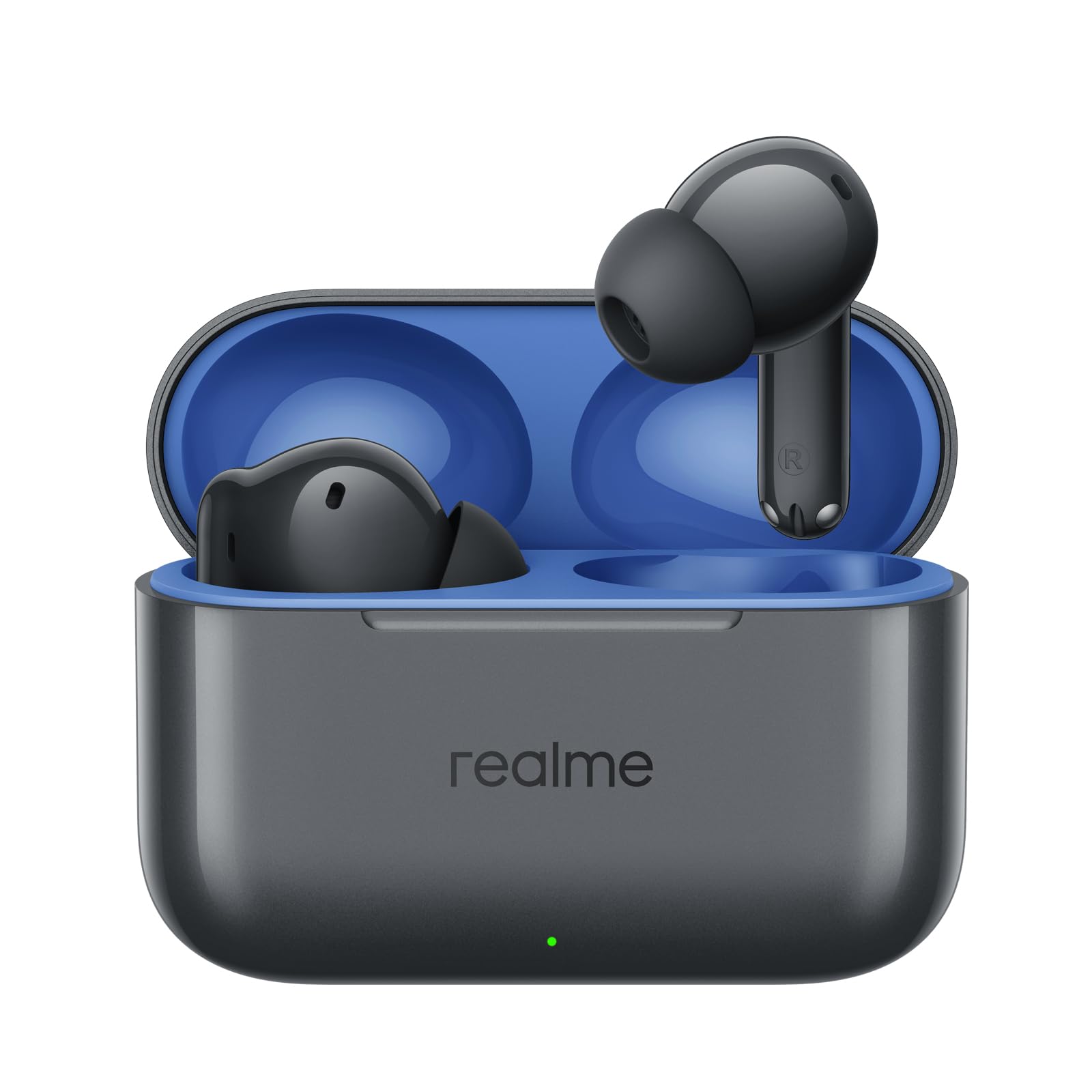 realme Buds T200 Auriculares Inalámbricos, Driver de Graves Dinámico 12.4mm, Cancelación Ruido 32dB, 50h Reproducción, Certificado Hi-Res Audio, LDAC, Conexión Dual 2.0, Negro