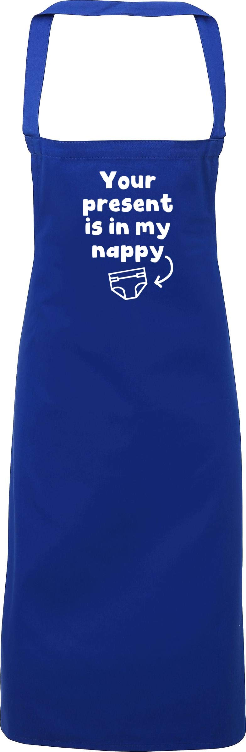 Hippowarehouse Your Present Is In My Nappy Apron kitchen cooking painting DIY onesize adult
