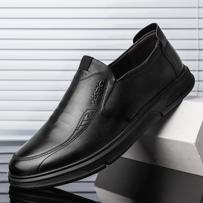 Men's Loafers Casual Slip On Shoes Soft Loafers Lightweight Driving Boat Shoe Men's Toe Water Resistant Black2