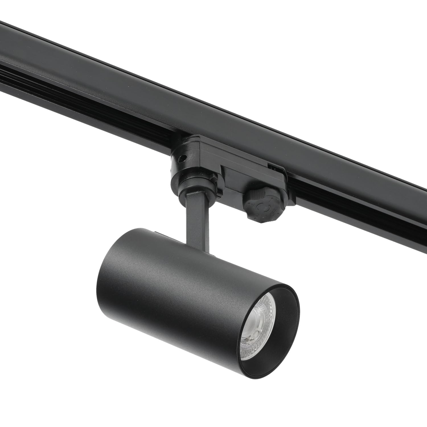 NEXTRACK 3-Phasen-Schienenset Komplett-Set mit GU10 Lampe, 2x1m+2m Schiene, Verbinder I&L, Schwarz
