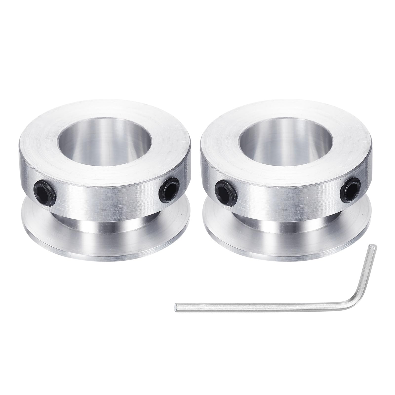 uxcell 2Pcs Single Groove Pulley, 15mm Fixed Bore 40mm Outer Diameter Aluminum Alloy Mechanical Belt Pulley with Hex Wrench for 6mm PU Round Belt — Amazon image 28
