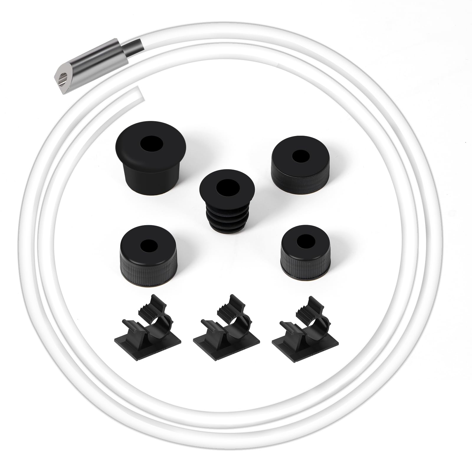 Sink Soap Dispenser Extension Tube Kit with 47" Tube Hose and Check Valve Under Counter Soap Dispenser Pump Tube with Upgraded Metal Check Valve for