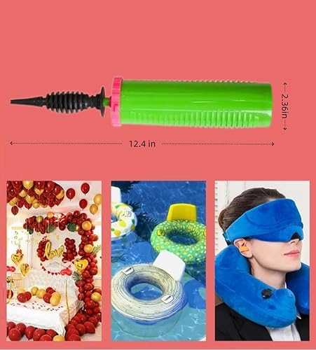 Miniatura 5 de Bomba de globo de doble acción bomba de aire de mano de 2 vías para inflado rápido  Inflador manual para globos, pelotas de yoga, anillos de