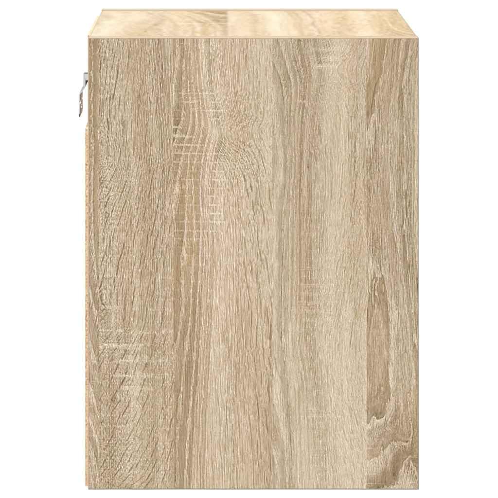 Armadio da parete per garage, rovere Sonoma, 30 x 30 x 41 cm, con anta, spazio per attrezzi e accessori, portata fino a 60 kg, ideale per officina, garage, magazzino e commercio