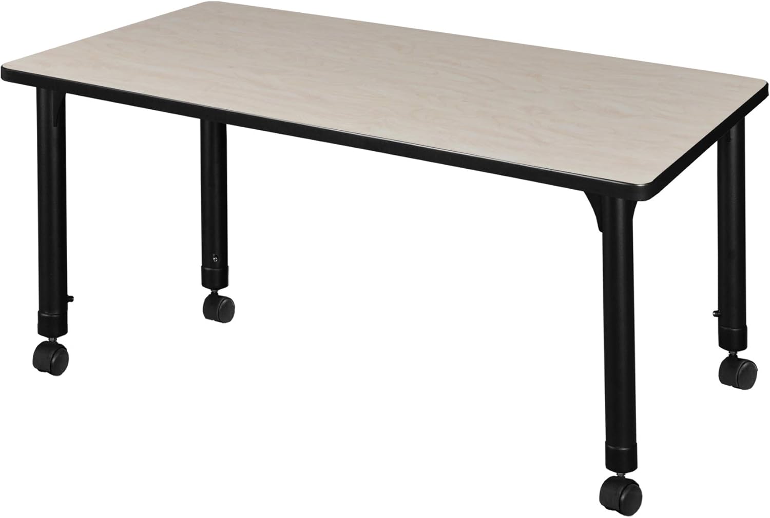 Regency Kee 42 x 30 in. Height Adjustable Mobile Classroom Activity Table- Maple