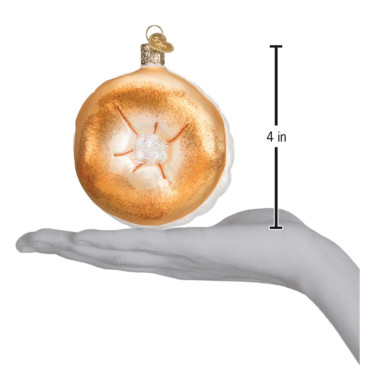 Old World Christmas Adornos de Cristal soplado Bagel para árbol de Navidad (32221)