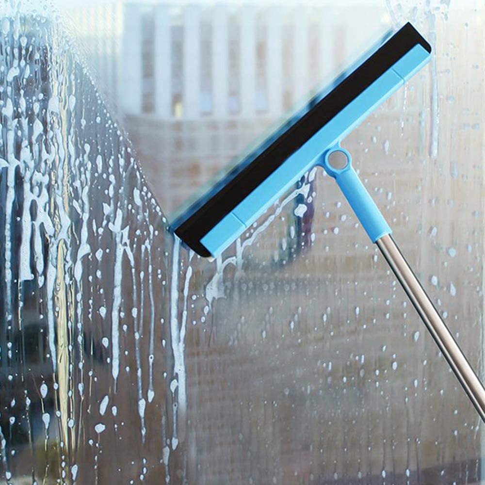 SUNNYNEST Floor Squeegee for Shower & Tile Floors – Foam Blade Handle Window & Wetroom Floor Cleaner, Streak-Free Cleaning Tool (Blue)