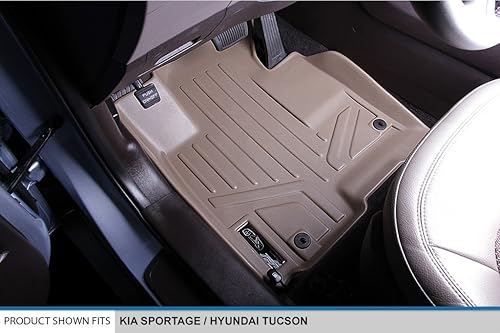 Miniatura 2 de SMARTLINER Juego de alfombrillas de piso de ajuste personalizado de 2 filas para Hyundai Tucson 2010-2013