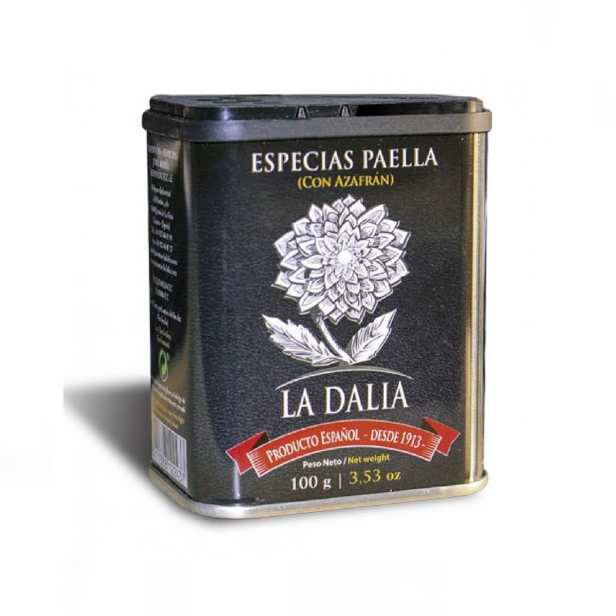 Premium Paella Spice Mix with Saffron & Smoked Paprika – Authentic Spanish Seasoning for Paella, Rice, Stews & Soups – 100g Resealable Tin