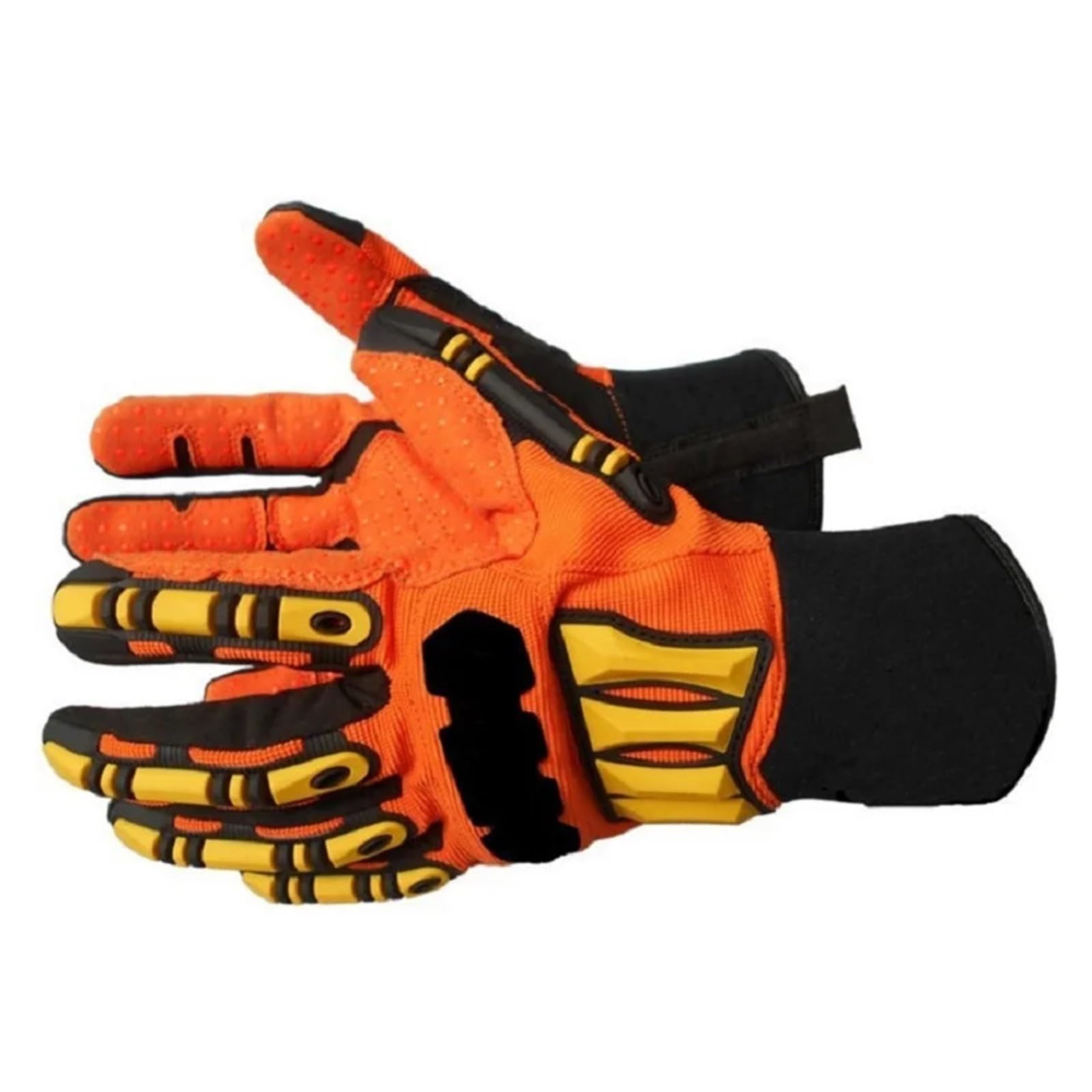 Guantes de trabajo Guantes De Soldadura Guantes mecánicos antipuñaladas, anticolisión, resistentes a cortes, guantes de absorción impacto for minería, for estufa leña alta resistencia(XL)