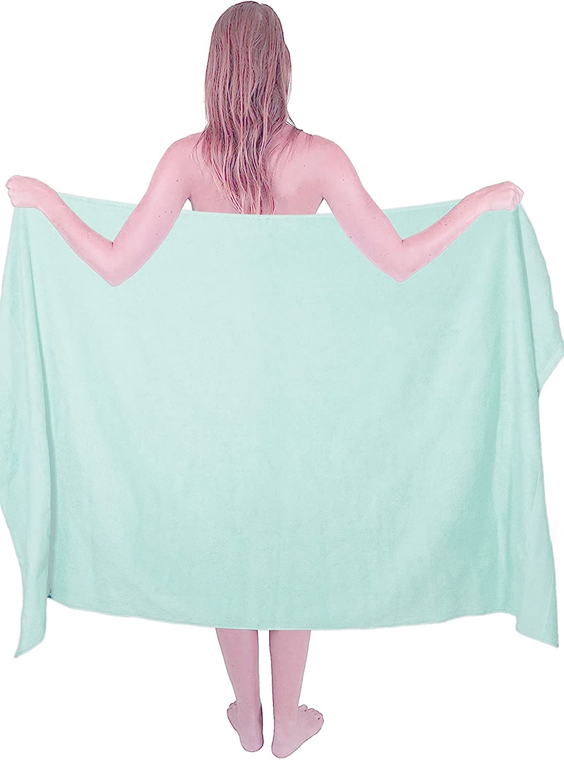 Textile Do Extra Large Super Jumbo Bath Sheet Towel 100% Egyptian Cotton XL Bath Sheets(100 x 200 cm-600 GSM) (Aqua)