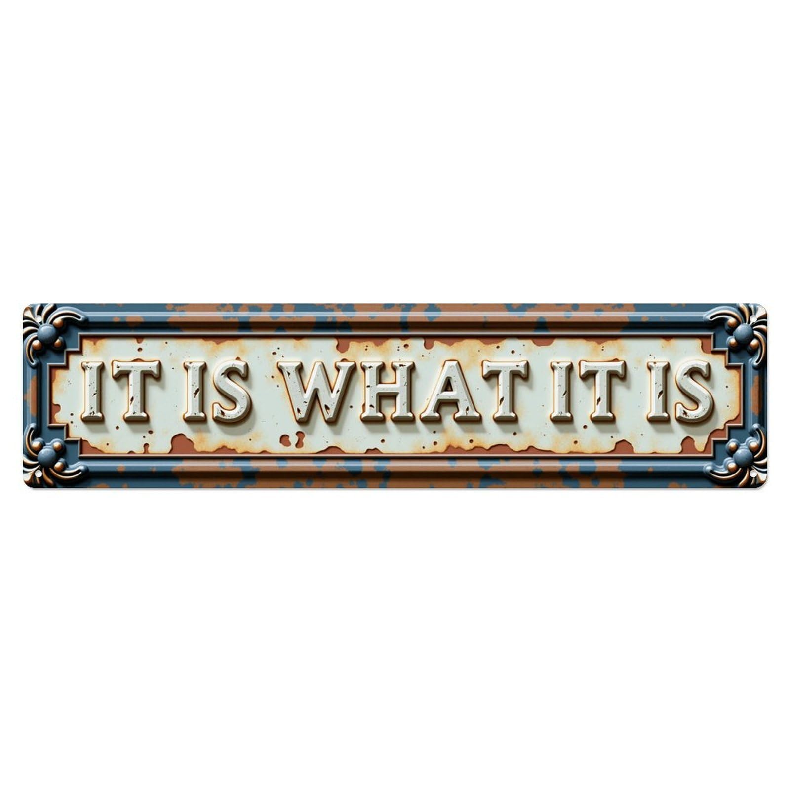 It Is What It Is Vintage Rustic Sign Vintage Aluminium Metal Sign, Retro Wall Decor for Home, Bar, Garage & Farmhouse 10 * 40cm