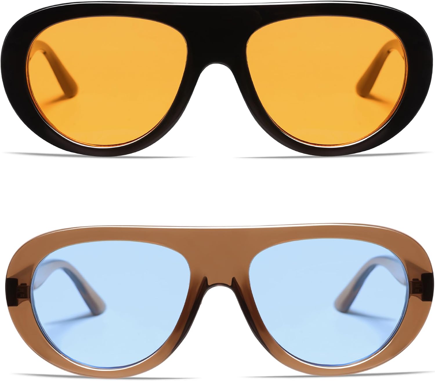 VANLINKER Oversized Retro Aviator Sunglasses for Women Men Chic 70s Vintage Style Trendy 2026 Chunky Sun Glasses VL9865